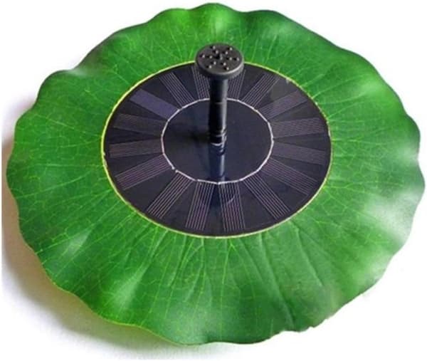 Solcellepumpe damppumpe springvand lotusblad solenergi have