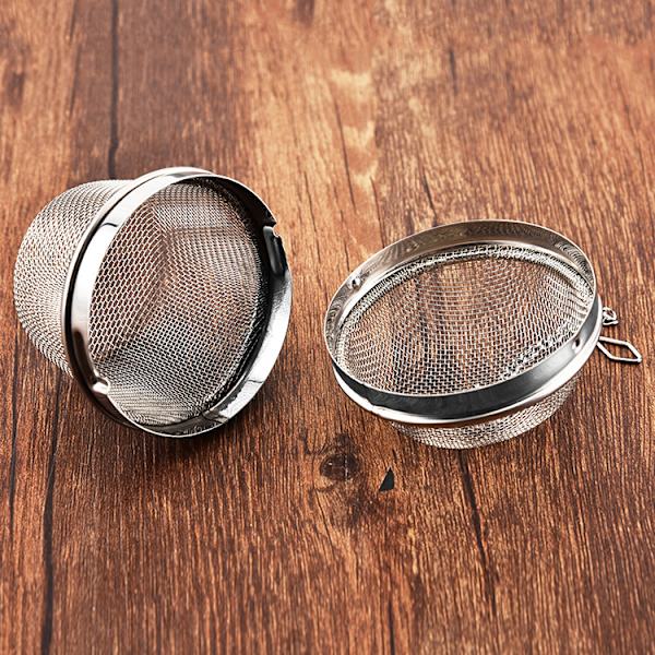 Rustfritt stål 2,75 tommers krydderkule te sil te infuser krydderkule krydder infuser/te ball, metallisk