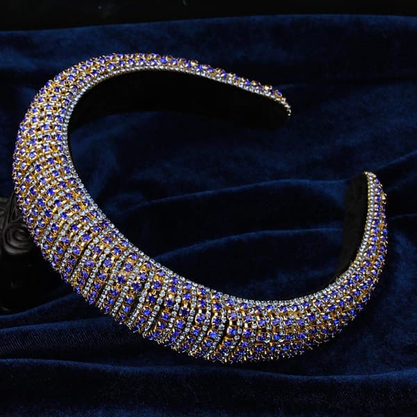 Pärlhårband Diamant Hårband Mode Vadderat Sammetstyg Hår
