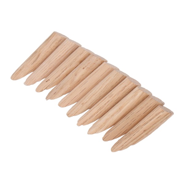 Trebearbeidede eikehullplugger - 50 stk, 9,5 mm treplugg jigg tilbehørssett