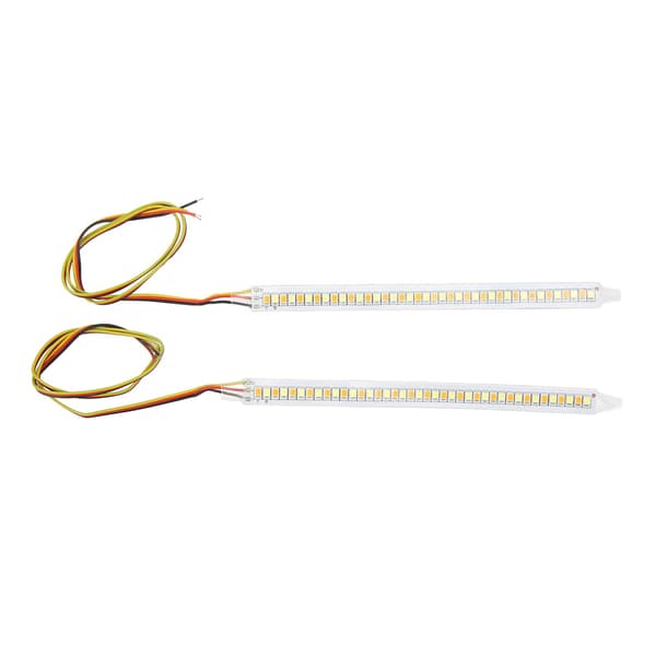 2 stk 12V sidespeil blinklys bakspeil streamer LED-stripe varselindikator reflektor universell passform