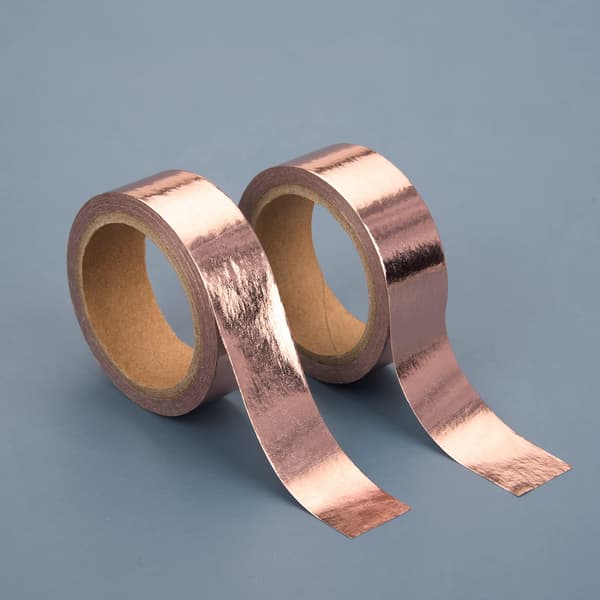 2 Rolls Gold Foil Washi Tape Solid 15mm x 5 Meter Decorative Masking Tape for DIY Crafts Gift Wrapping Photo Frame Scrapbooking