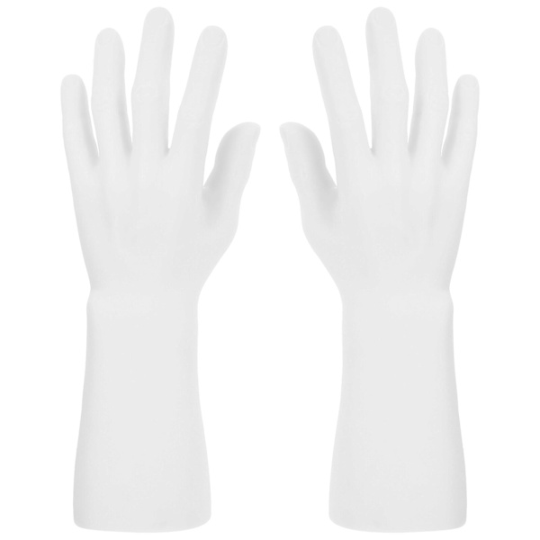 2 st Maniquin Ring Display Hand Mannequin Hand Display Rings Smycken Display Stativ Hållare Ring Finger Smycken Hållare Vit 6.5X12X28CM