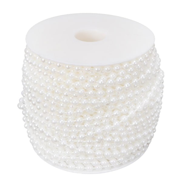 Födelseinredning Vita Gardinpärlor Snören Pearl Garland Beads Gardiner Abs Pearl StrandsWhite4000cm White 4000cm