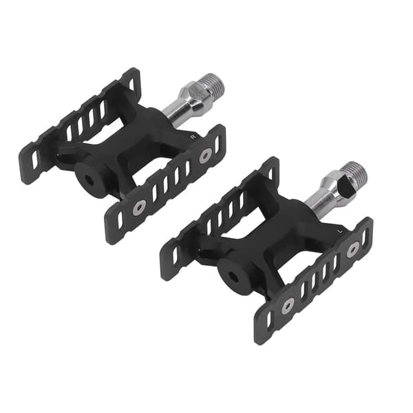 Cykelpedaler Rustfri Skridsikre Lette DU-Leje Cykel Flade Pedaler til Folde Mountainbikes 1 Par Sort