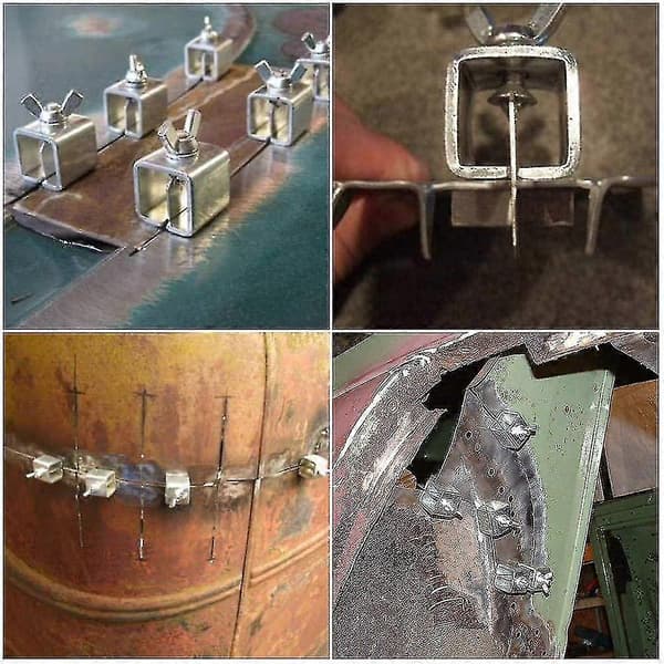16 st stålsvetsklämmor för bilsvetsning av plåt, dörrpanel, stänkskärm