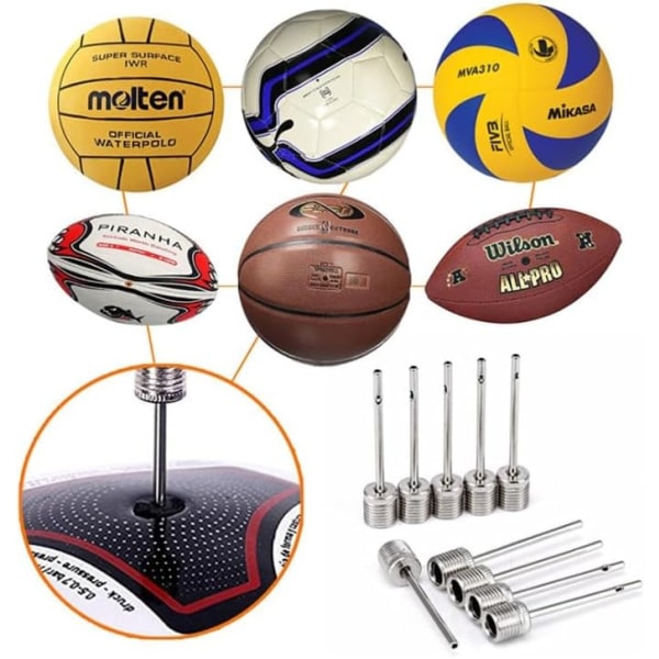 30 stk luftpumpenål, oppblåsningsnål for basketball, fotball, volleyball, fotball eller rugbyballer US-erstatningsballnål oppblåsing