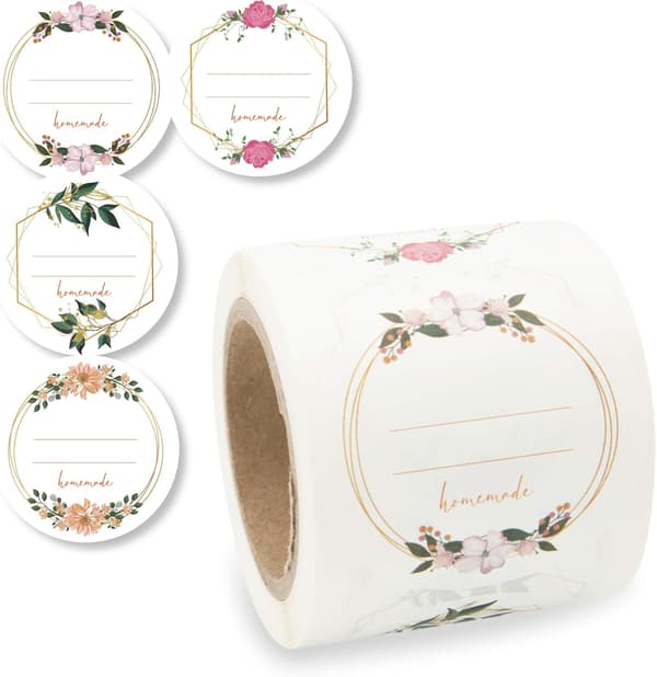 50 mm Floral Sticker Labels (200 Sheets)