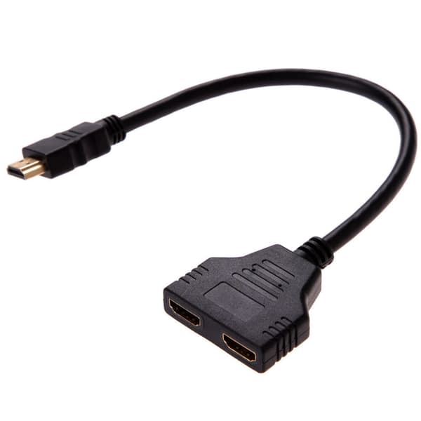 1 i 2 ud 1080P HD han til dobbelt hun splitteradapterkabel