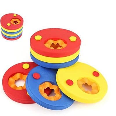 Barnens simarmband, set med 6 EVA-flytskivor, färgglada armbands för barn 3-10 år som lär sig simma