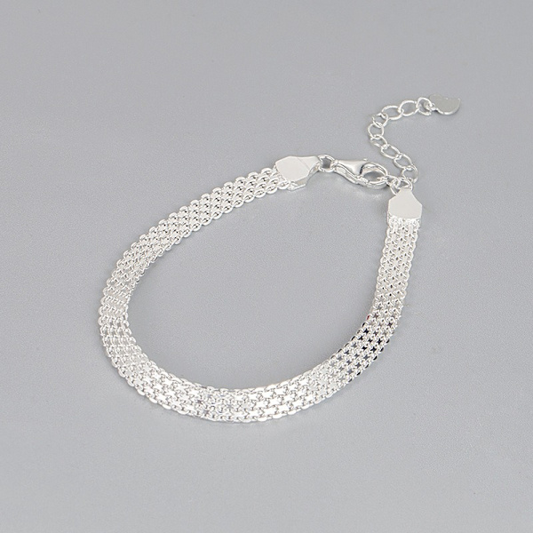 Italiensk 5mm mesh kæde armbånd til kvinder, eksklusivt smykke