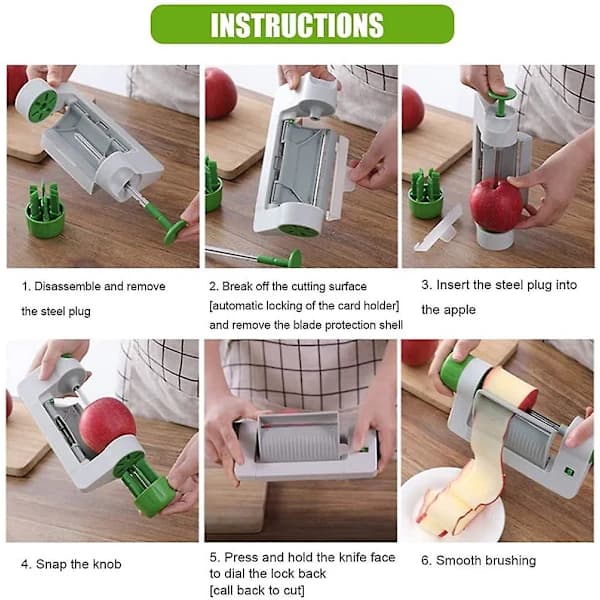 Multifunctional Slicer and Peeler, Fruit and Vegetable Cutter, Spiralizer, Thin Vegetable Slicer