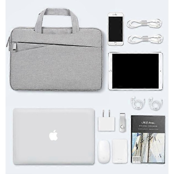 \"14 tuuman kannettavan tietokoneen suojakotelo, vedenpitävä kannettavan tietokoneen laukku kahvalla 14 tuuman HP Lenovo Dell Acer ASUS Chromebook -kannettaville, 15'' Surface Laptop 4/3, harmaa\"