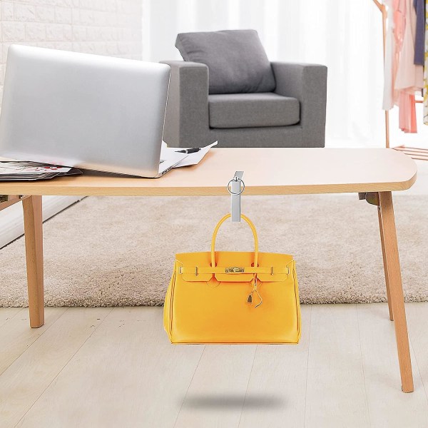 Handväska krokhängare, zinklegering Vikbar Snygg påshängare för bordsskrivbord, handväska Vikbar bordskrokhållare (2st)