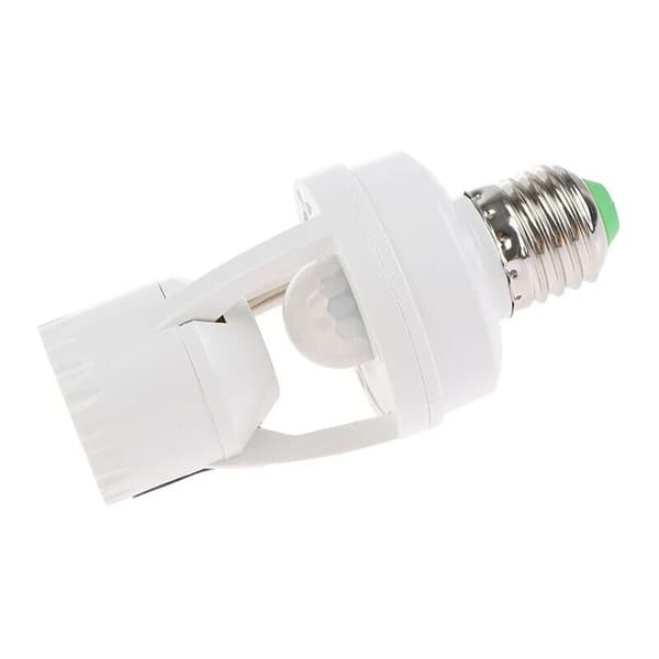 E27 110V - 220V 60W infrarød bevegelsessensor lampeholder med kontrollbryter