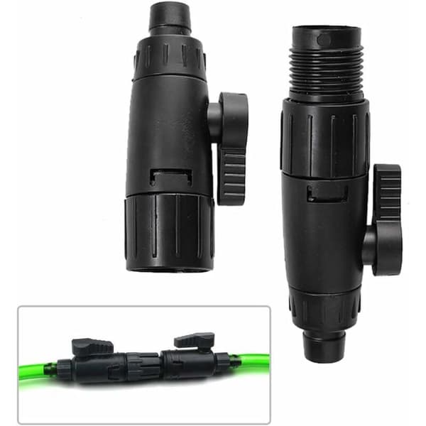 Akvarieslangeventil, hurtigkobling for akvarieslange (12 mm til 16 mm)