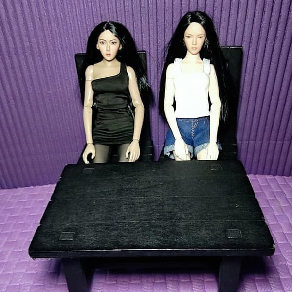 1/6 Skala Møbler Sittegruppe Bordsett for 12 \" Actionfigurer Tilbehør