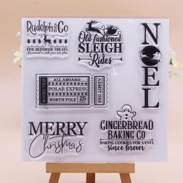 Merry Christmas Silikon klar stämpel DIY Paper Crafts Journal Supplies