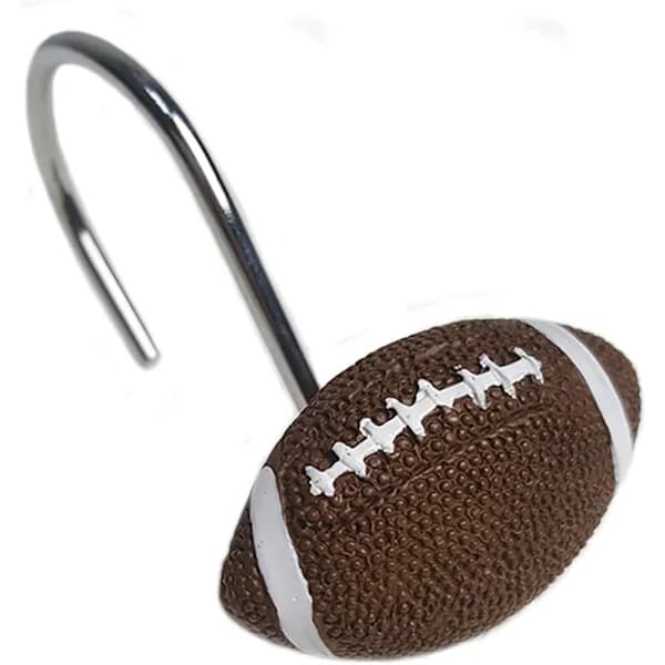 Fotballdusjforhengkroker Gutter Sport Baderom Dekorative Ringer 12-pakning