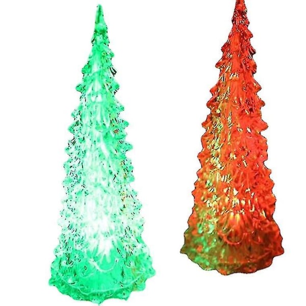 Nyhet Klar Led Blinkende Juletre Bordlampe Dekorasjon (transparent 1 stk)