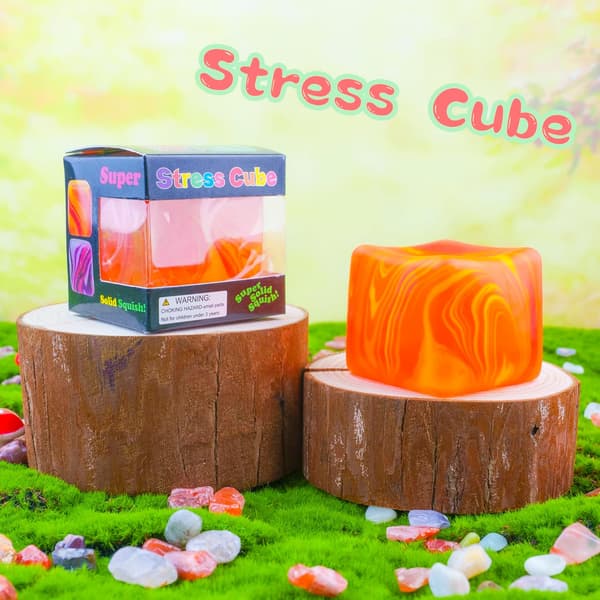 Slow Rebound Anti-Stress Cube, Soft Modeling Clay, Relieves Anxiety. Classroom Party Gift.