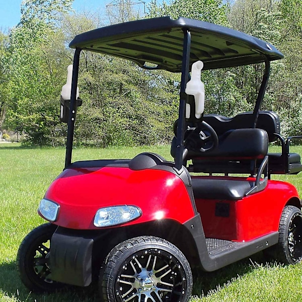Golfkärryn hiekkapullo Club Car -malleihin, divot-paikkaushiekkapullosetti tärinättömällä pidikkeellä