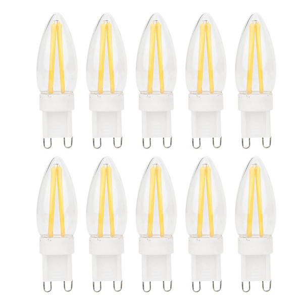 10st G9 Dimbar Lång Filament LED-lampor för Hem & Bilbelysning 3W AC220V 0.2