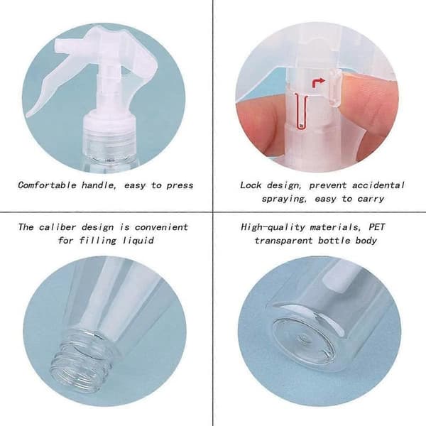 Sprayflaskor, 4-pack tomma sprayflaskor, blomsterspruta med stor kapacitet, återanvändbar spruta för köksträdgård