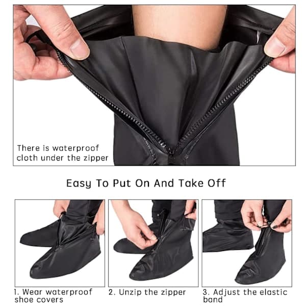 Waterproof Shoe Covers, Rainproof Shoe Covers, Reusable Non-Slip Shoe Covers (L)