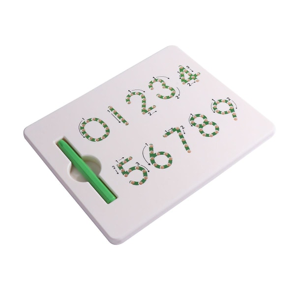 Raderbar surfplatta för barn raderbar magnettavla Nummer Learning Board Nummer Övningstavla Digital Mag Green 22*17.5cm