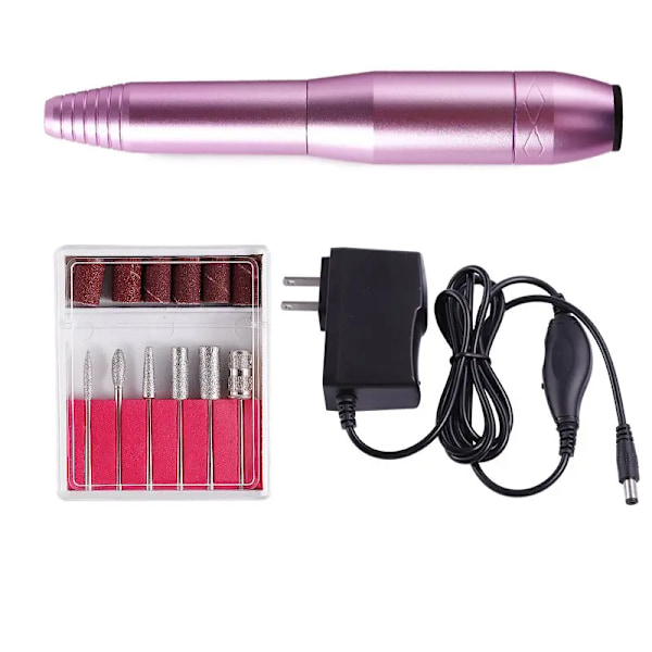 Elektrisk Nagelfräsmaskin, 20000 RPM E Nagelfilsfräs för Akrylnaglar Gel, Bärbar Manikyr Pedikyr Nagelfräsmaskin Set med Slipband