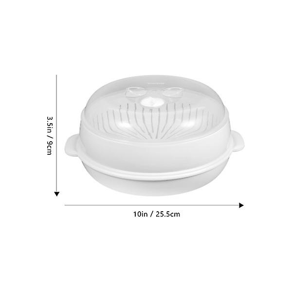 Mikrovågsugnsångkokare Grönsaksångkokare Köksmatlagning Mikrovågsugnsångkokare Vit 25,5X22,5X9CM