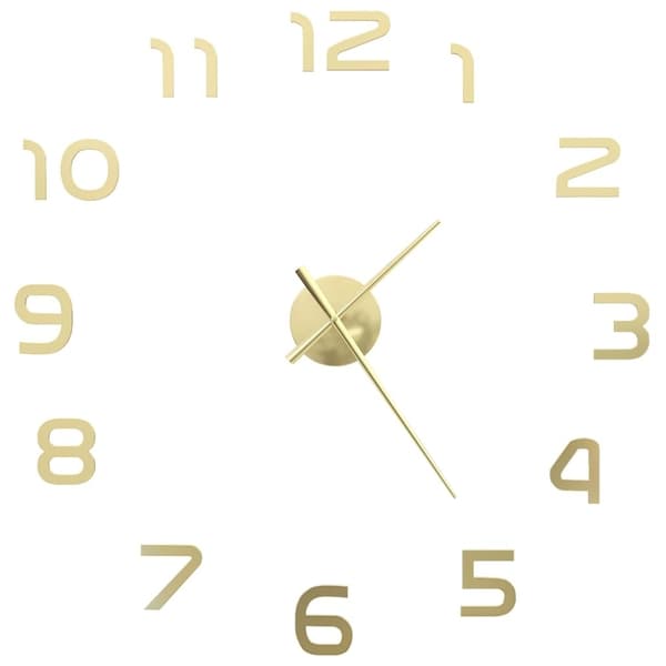 vidaXL Wall Clock 3D Modern Design 100 cm XXL Gold gold