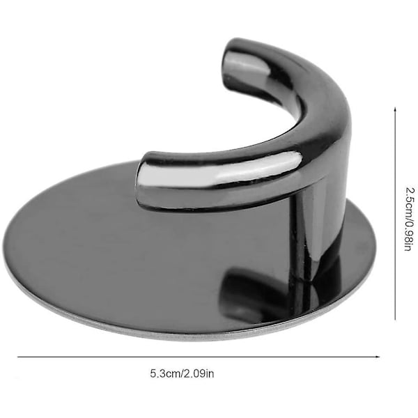 Rustfrit Stål + Zink Legering Klæbende Væghængere Adhesive Hooks Til Håndklæde, Skabe, Badeværelse, Soveværelse, Køkken Og Kontor (1 stk, Sort)