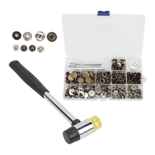 Snap Set DIY Production Electroplating Process Copper Zinc Alloy Snap Buttons for Handbag Backpack 0.2 0.2