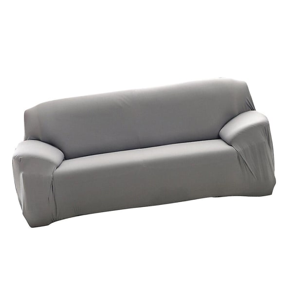 Elastinen kokokangas sohvan cover liukumaton 4 istuttava sohvasuoja yksivärinen universal (gre Grey 310*235*0.1cm
