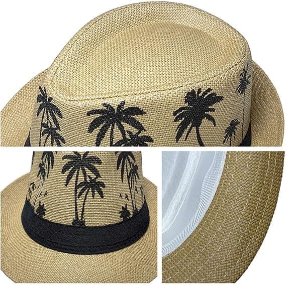 Stråhatter for menn kvinner unisex Panama sommer sol jazz kostymefest lue