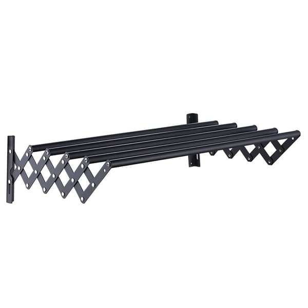 17'' Wall Mounted Drying Rack, 130 lbs Capacity, Large Capacity, Stainless Steel, Retractable and Foldable Drying Rack, Easy Installation with 7