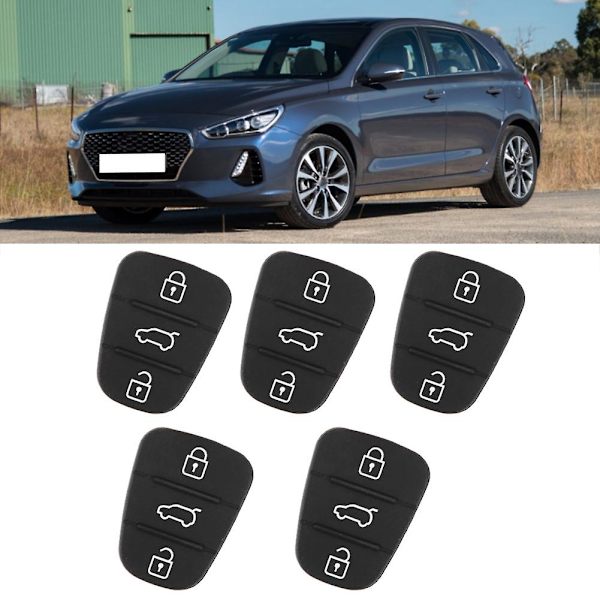 Knappskydd, Gummiknappskydd, Bilnyckelskal Knappskydd, Bilgummi Knapp, Knappskydd Passar för Hyundai, Knappskydd Passar för Kia