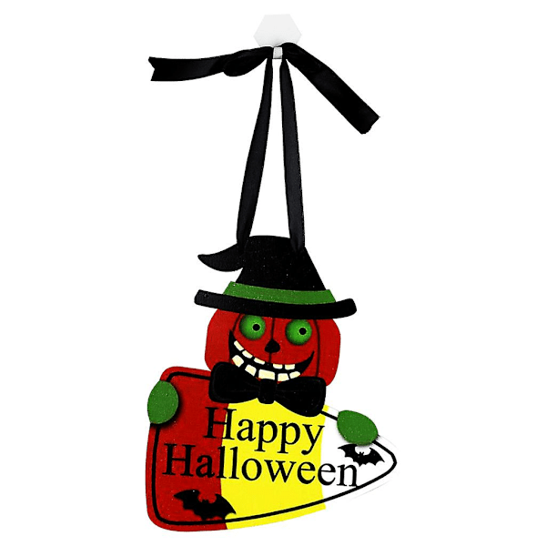 Halloween Træhængende Skilt Vægskilt Vindue Vedhæng Træskilt Spøgelseshus Have Hjem Fest DekorationA