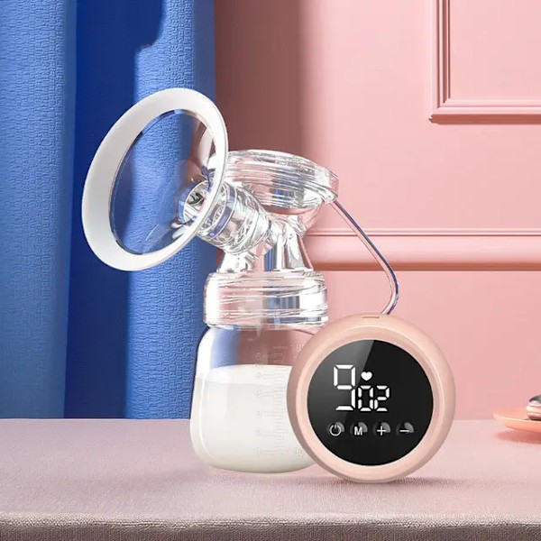 Dubbel Elektrisk Bröstpump, Bärbar Anti-Tillbakaflöde, Ultraljuds-Tyst och Smärtfria Bröstpumpar (1 st, rosa)
