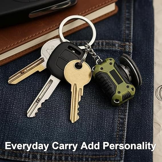 Mini Angle Grinder Keychain, Polished Replica Tool Keychain, Decorative Accessory, Tough Gift for Dads and Tool Lovers [Ho]