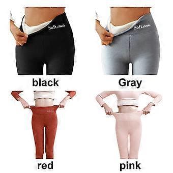 {hw} Vinterleggings til kvinder - Fleeceforede, tykke, termiske, slanke (XL sort)