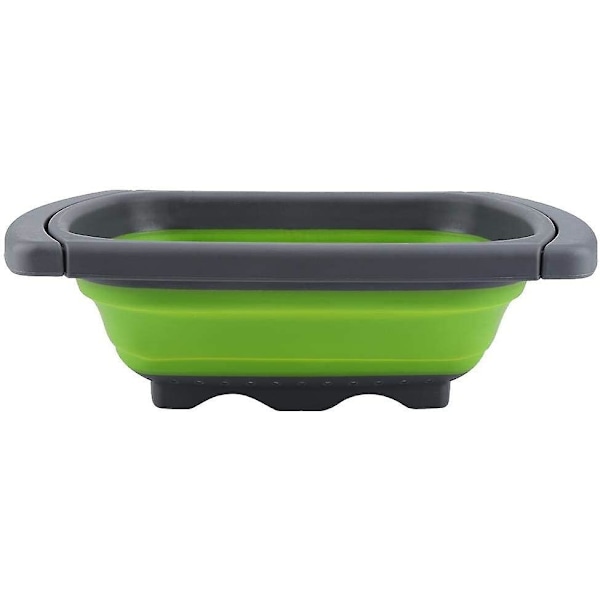 Hopfällbar Silikon Sil, Utdragbar Diskho-Avloppskorg För Att Rinna Av Grönsaker, Frukt, Pasta, 39 X 26.5cm