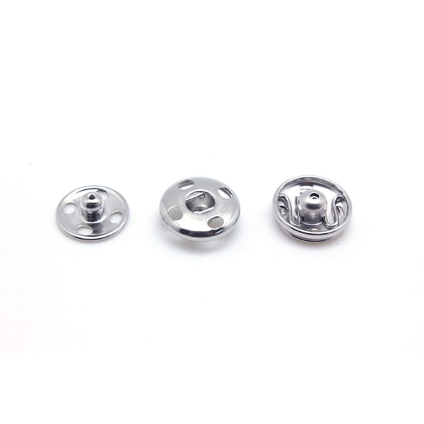 20 Sett Metalliske Trykknapper for Klærreparasjon - 1,2 cm Metallisk Trykknapp