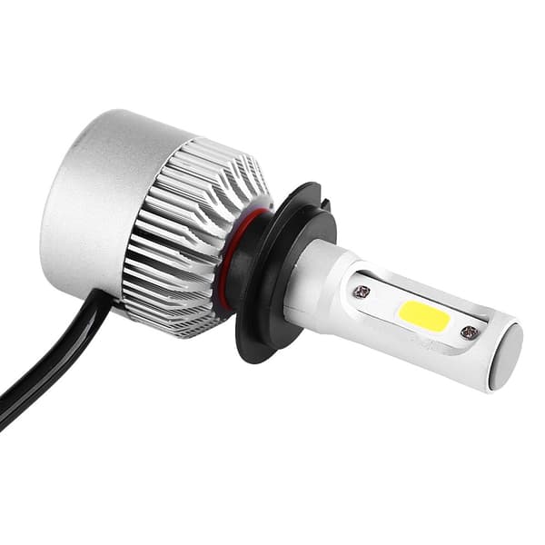 2 stk S2 72W 8000lm LED-frontlykter COB-pærer Hvit 6500K H7