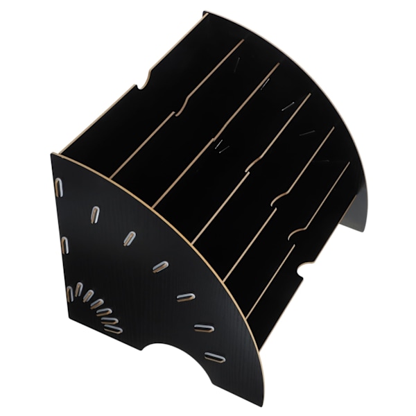 (Sort) Computer Desktop Bogreol Organizer, Multifunktionel Bordplade Opbevaring Display Hylde Rack til Hjemmekontor Kollegiemøbler