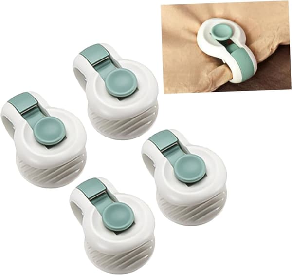 6 grønne minipuder, mini-tremmesengslagner, dyneclips, madras