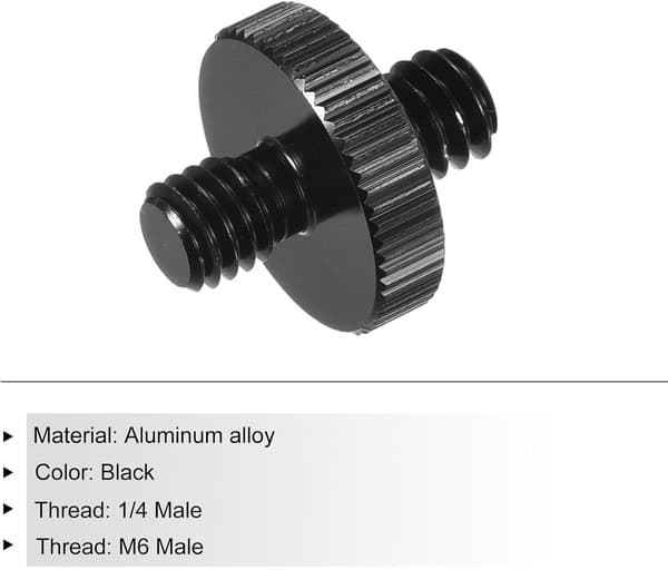 2 STK Mikrofonstativadapter 1/4 Han til M6 Skruegevind til Mikrofon Kamerastativmontering size_name 100mmx10mm