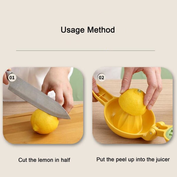 Håndholdt Stor Saftpresser til Appelsin Manuel Saft Hjælper, Håndholdt Saftpresser Citron Citronpresser, Frugtpresser Lime Manuel Saft Hjælper Metal, Håndholdt Saftpresser Køkkenredskab Yellow